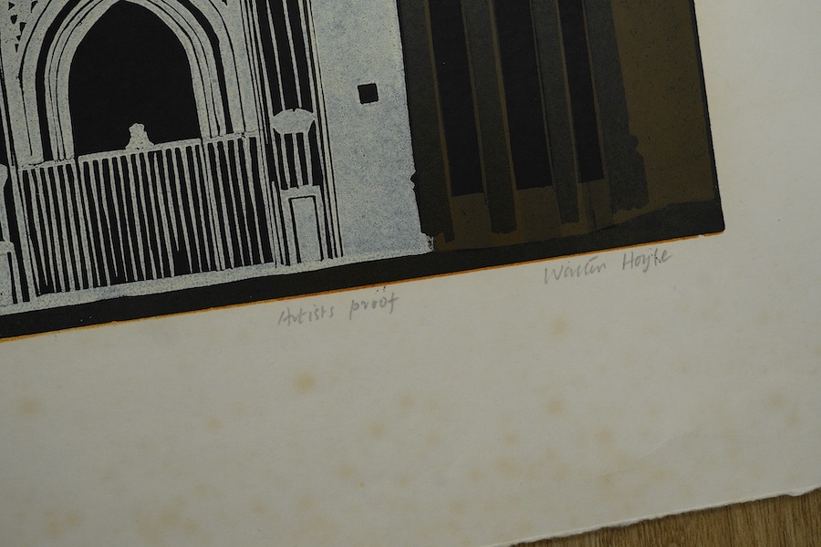 Walter Hoyle (1922-2000), lithograph, ‘Kings College Chapel’, signed in pencil, limited edition 31/75, 87 x 60cm, unframed